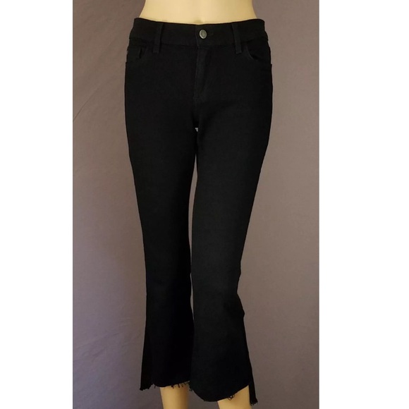 Pistola Cropped Raw Hem Black Jeans - Picture 2 of 3